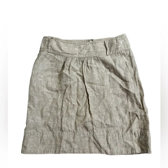 Banana Republic 100% Linen Mini Skirt Pencil Tan Size 4 - Picture 1 of 6